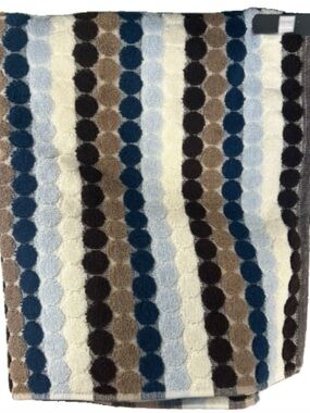 Soho Living Burgundy, White, Blue, Brown Soft Quick Dry Bath Towels Set of 2